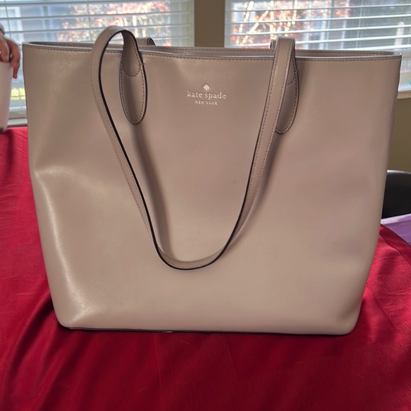 kate spade Handbags - Taupe Kate Spade mid-sized tote with only mild wear